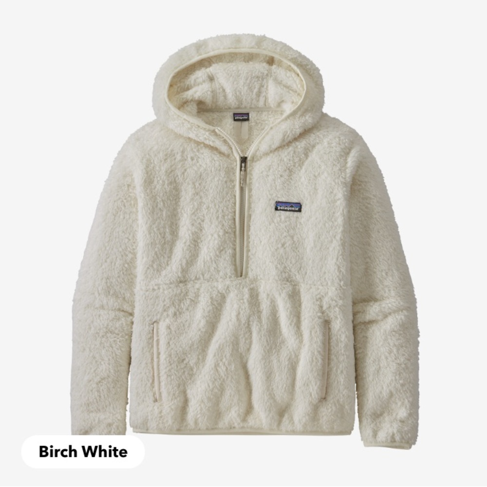 Patagonia Los Gatos Hooded Fleece Pullover in Birch White